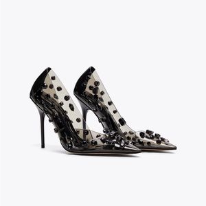 Good American Jeweled Emma Heels